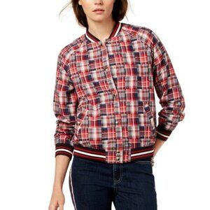 Tommy Hilfiger Cotton Patchwork Varsity Jacket Gold Buttons Size S